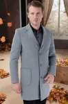 PLT8384 DEWBERRY MEN'S COAT-STRAIGHT GREY