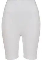 Women's high-waisted cycling shorts white