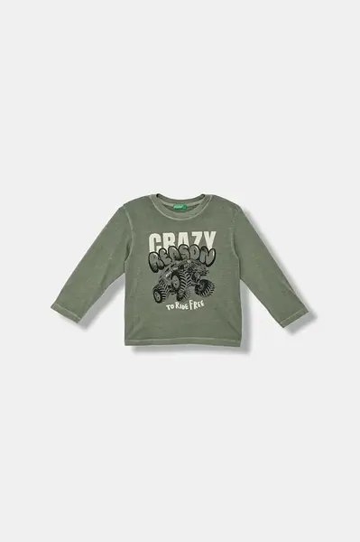 Detská bavlnená košeľa s dlhým rukávom United Colors of Benetton