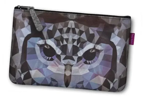 Kozmetická eko taška, Šedá sova