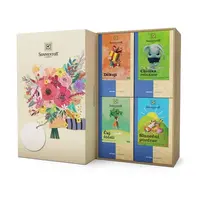 Narodeninová čajová kazeta s kyticou