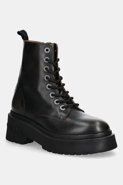 Kožené workery Tommy Jeans TJW CHUNKY RUGGED BOOT