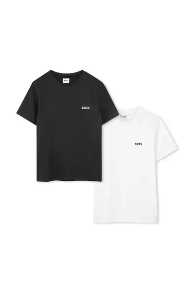 Dětské bavlněné tričko BOSS 2-pack