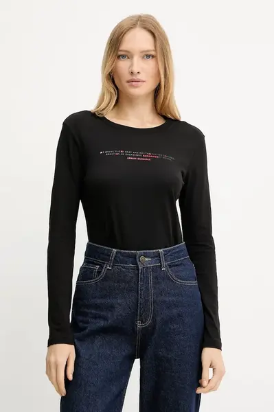 Bavlnené tričko s dlhým rukávom Armani Exchange