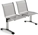 Lavica, multisedák OMP Star, RAL9006 sivá - 2 miestna