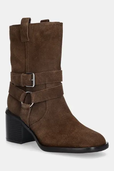 Semišové boty Aldo MAGNOLYA dámské, hnědá barva, na podpatku, 14147001