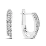 Brilio Silver Oblíbené stříbrné náušnice se zirkony EA483W