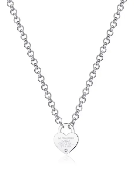 S'Agapõ Něžný ocelový náhrdelník se srdíčkem Be My Always SBM76