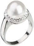 Evolution Group - Pavona Stříbrný perlový prsten s krystaly Swarovski London Style 35021.1 52 mm
