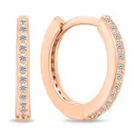 Brilio Silver Třpytivé bronzové náušnice kruhy EA159R 1,4 cm