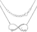 Silvego Stříbrný náhrdelník Nekonečná láska Infinity JJJN0243