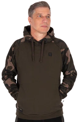 Fox mikina khaki/camo pullover premium 310 hoodie - xl