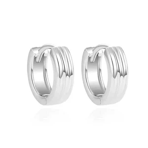 Beneto Nadčasové kruhové náušnice ze stříbra AGUC1422