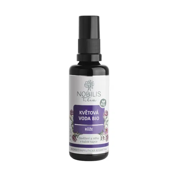 Nobilis Tilia Květová voda BIO Růže 50 ml - sklo