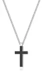 S'Agapõ Pánský ocelový náhrdelník s křížkem Proud SPD07