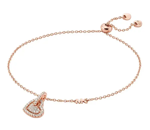 Michael Kors Půvabný pozlacený náramek se zirkony Love Kors MKC1748CZ791