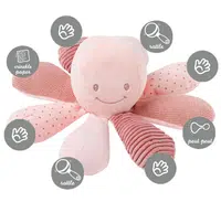 NATTOU Hračka chobotnička edukační 8 aktivit Lapidou pink