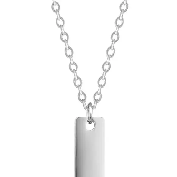 Troli Ocelový náhrdelník s podlouhlým přívěskem