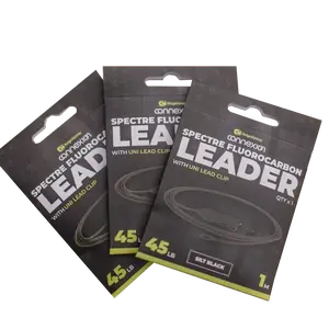 Ridgemonkey montáž spectre fluorocarbon uni lead clip leader 45 lb - camo green