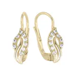 Soliter Slušivé náušnice ze žlutého zlata se zirkony 239 001 01217