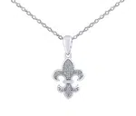 Silvego Stříbrný náhrdelník skautská lilie Henriette s Brilliance Zirconia DCC1608267N