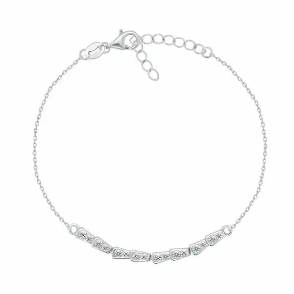 Brilio Silver Stříbrný dámský náramek se zirkony BRC238W