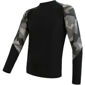 Sensor MERINO IMPRESS Pánské funkční triko, černá, velikost XXL