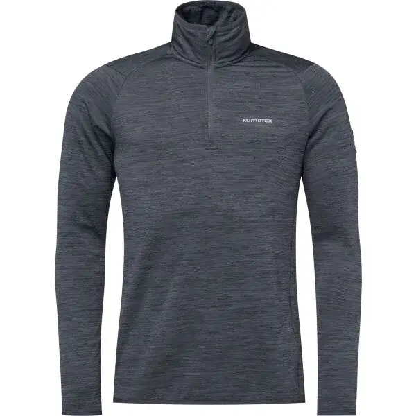 Klimatex ISAMU Pánská mikina s krátkým zipem, černá, velikost