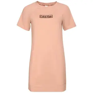 Calvin Klein REIMAGINED HER S/S NIGHTSHIRT Dámská noční košile, lososová, velikost