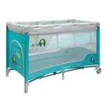 BABY MIX SLONI Dětská cestovní postýlka, tyrkysová, velikost