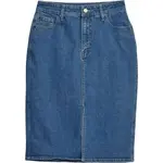 GAP V-DENIM MIDI Dámská sukně, tmavě modrá, velikost