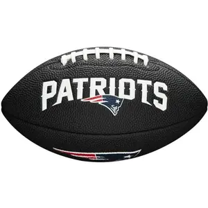 Wilson MINI NFL TEAM SOFT TOUCH FB BL NE Mini míč na americký fotbal, černá, velikost