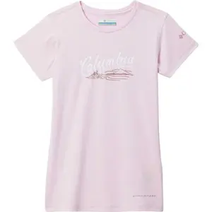 Columbia MISSION PEAK™ SHORT SLEEVE GRAPHIC SHIRT Dívčí triko, růžová, velikost