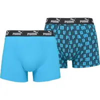 Puma ELEMENTS MEN PRINTED BOXERS 2P Pánské boxerky, tmavě modrá, velikost
