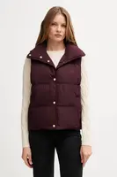 Péřová vesta Tommy Hilfiger vínová barva, přechodná, WW0WW46545