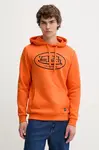 Mikina Von Dutch pánská, oranžová barva, s kapucí, s potiskem, VD.1.SWC.BRAND