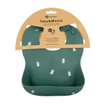 PETITE&MARS Bryndák silikonový Take&Match Green Dinos 6m+