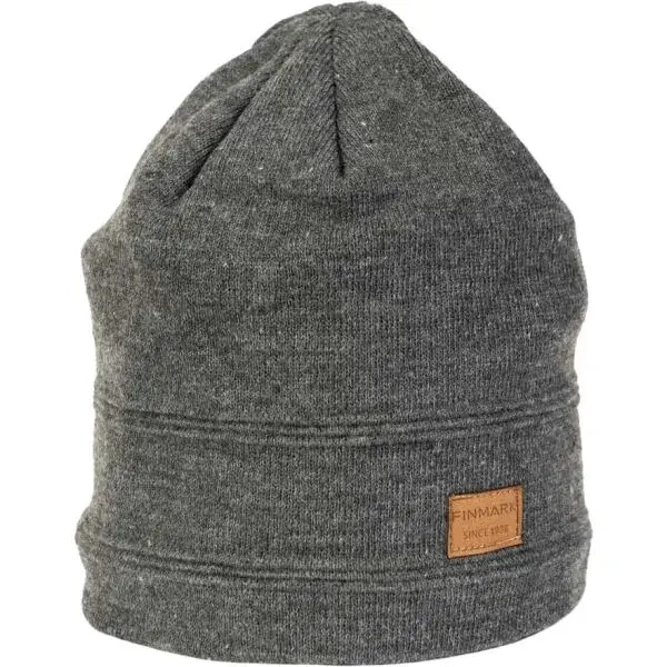 Finmark WINTER HAT Pánská zimní pletená čepice, tmavě šedá, velikost UNI