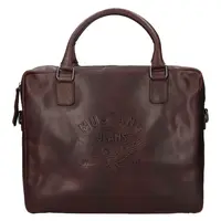 Pánská kožená taška na notebook Mustang Mone - hnědá