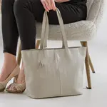 Dámská kožená kabelka Italia Zitta - světle šedá