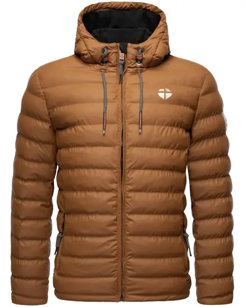 STONE HARBOUR Zimná bunda 'Zaharoo'  svetlohnedá / biela