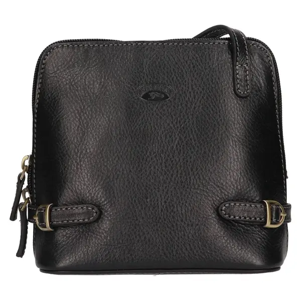 Kožená dámska crosbody kabelka Katana Essi - čierna