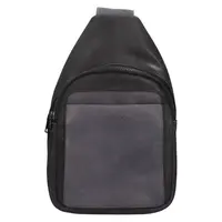 Pánska kožená taška cez rameno Lagen Menson - čierno-modrá