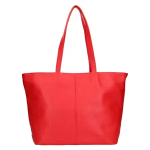 Dámska kožená kabelka Italia Zitta - červená