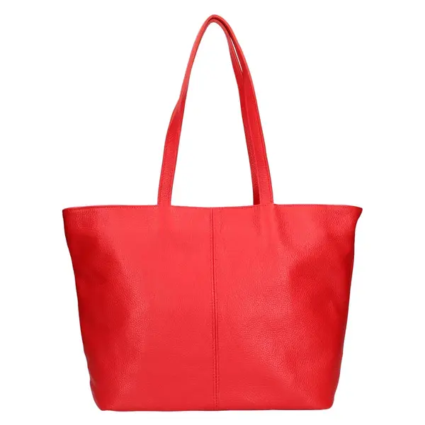 Dámska kožená kabelka Italia Zitta - červená