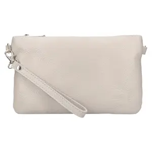 Dámska kožená plesová listová kabelka Italia Tea - šedá