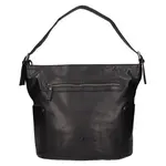 Dámska kožená kabelka Greenwood Amalia - čierna