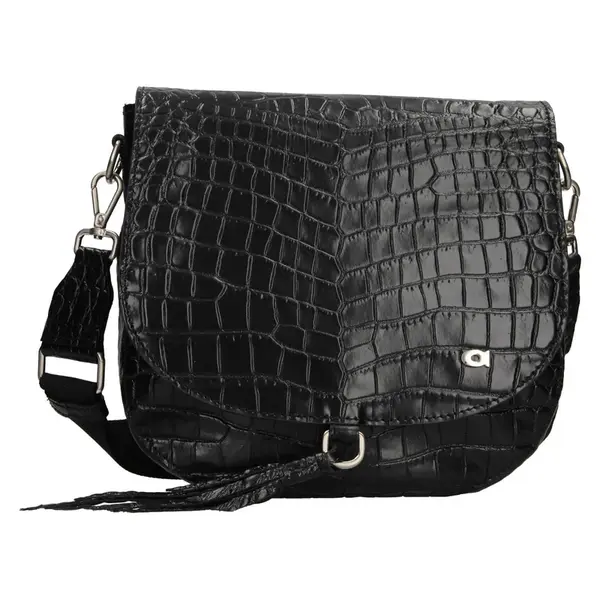 Luxusné dámske kožené crossbody Daag Kaila - čierna