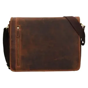 Pánska kožená taška cez rameno HGL Arnes - koňak