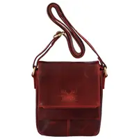 Pánska kožená taška cez rameno Hunters Vincent - vínová